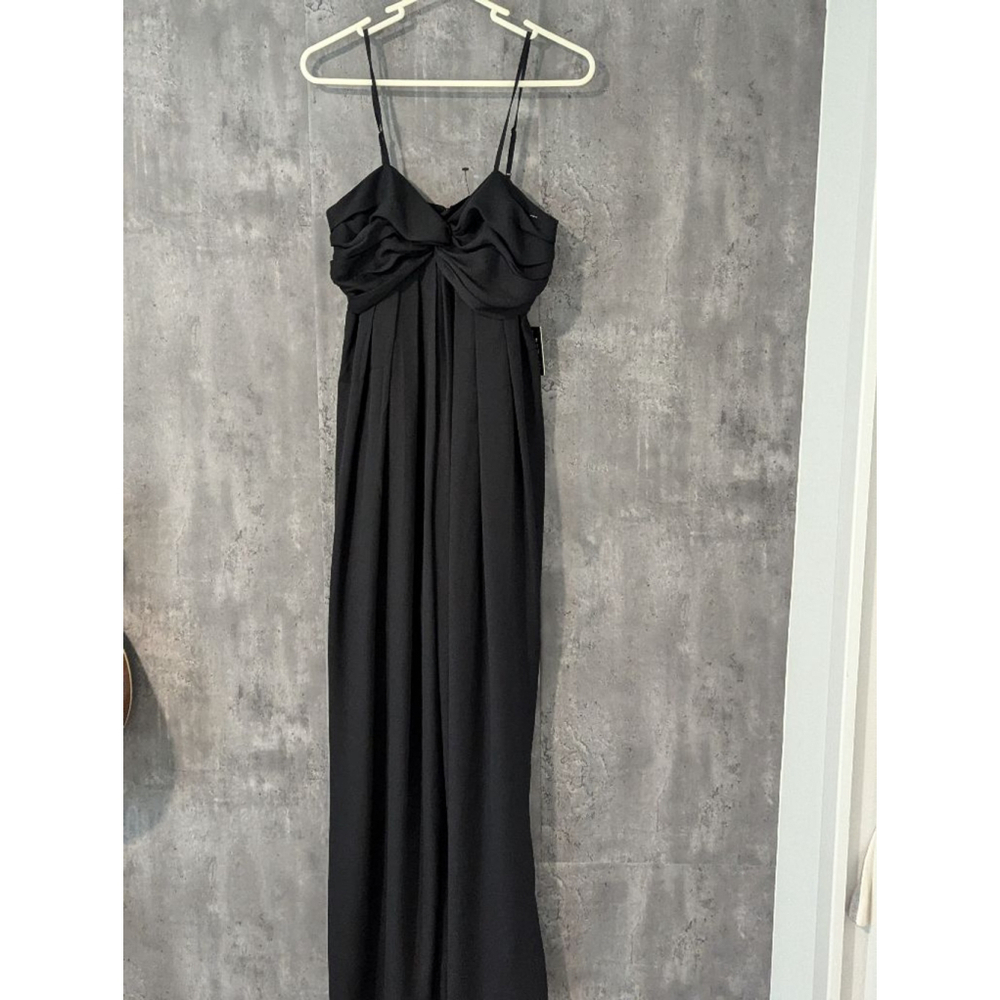 Express Black Spaghetti-Strap Wide-Leg Jumpsuit